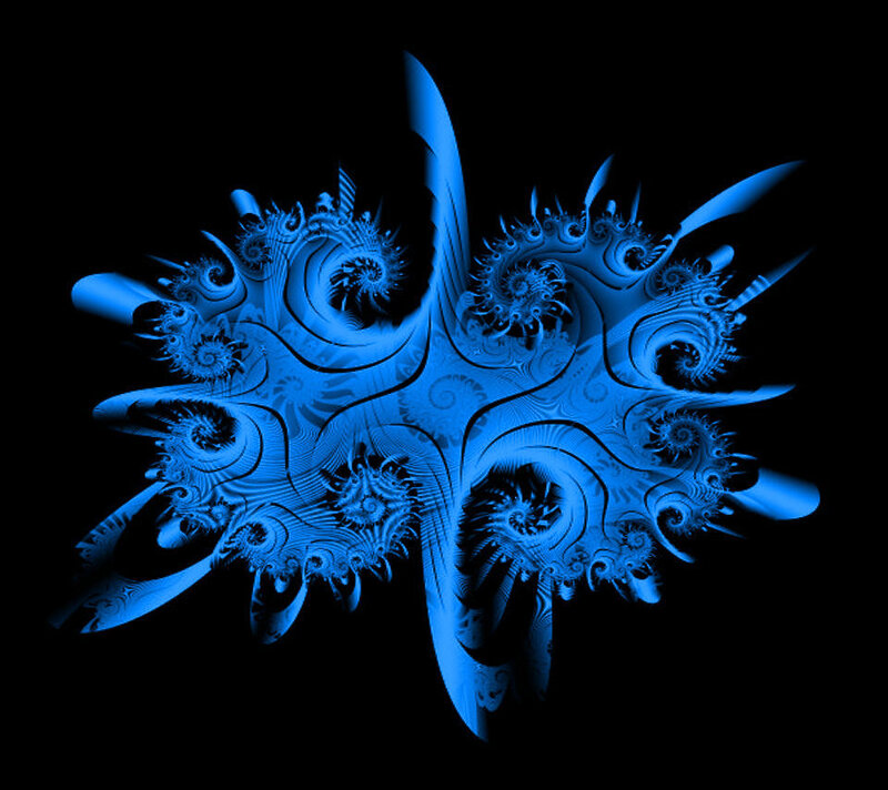 Blue Fractal Pattern — Abstract