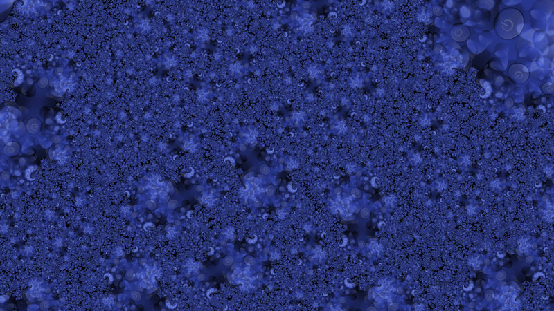 Blue Fractal Pattern — Calm, Abstract, Circles, Dots