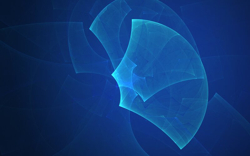 Blue Fractal Pattern — Calm, Abstract, Curves