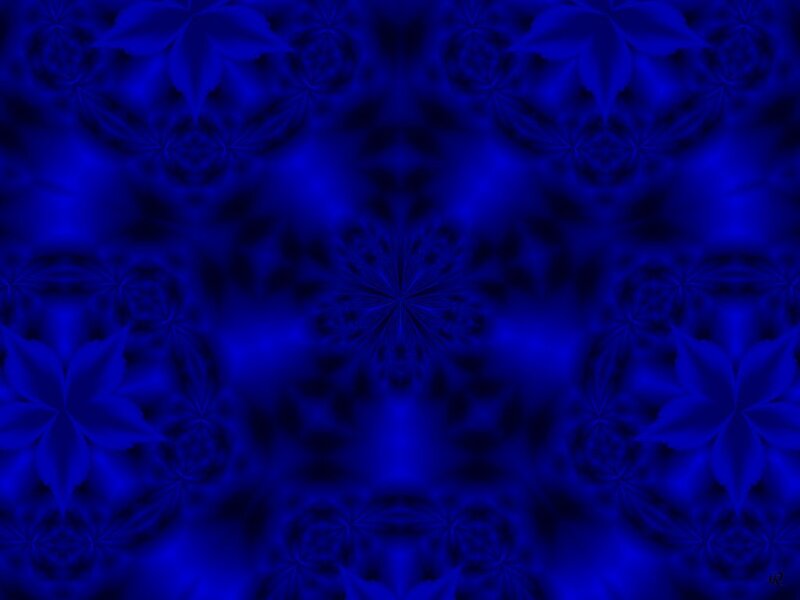 Blue Fractal Pattern — Calm, Abstract, Flowers