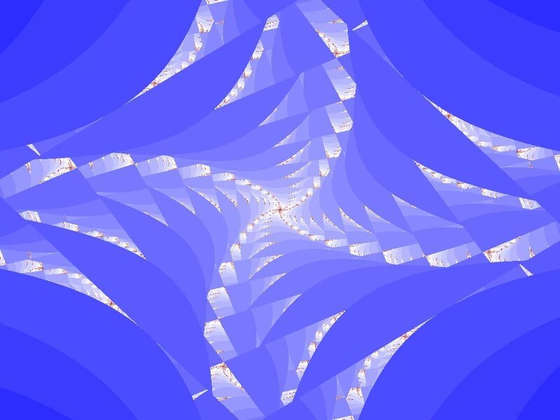 Blue Fractal Pattern — Calm, Abstract, Geometric Shapes