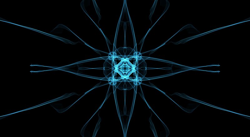 Blue Fractal Pattern — Calm, Abstract, Light, Lines