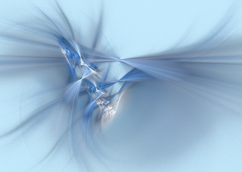 Blue Fractal Pattern — Calm, Abstract, Light