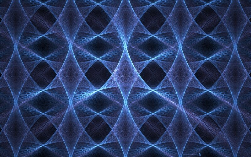 Blue Fractal Pattern — Calm, Abstract, Lines