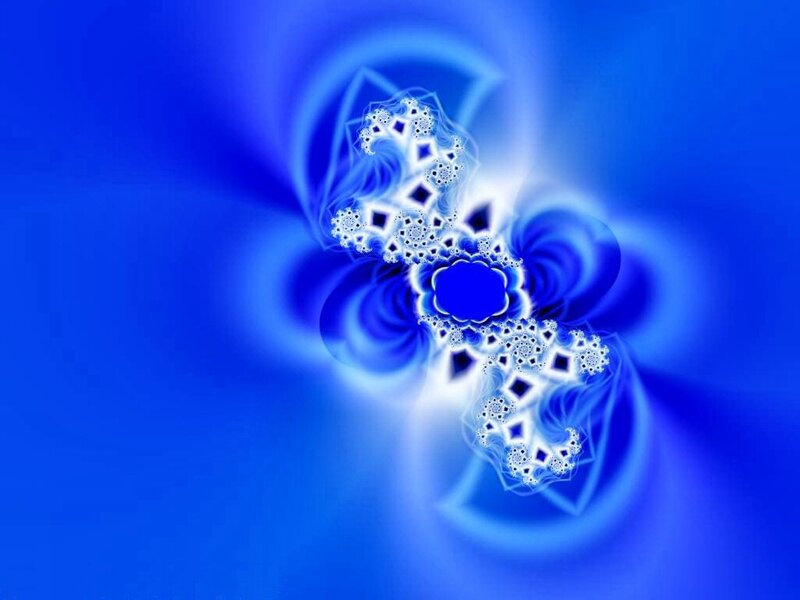 Blue Fractal Pattern — Calm, Abstract