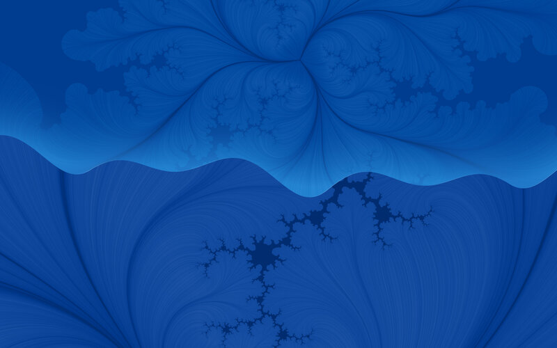 Blue Fractal Pattern — Calm, Abstract, Waves