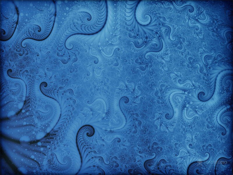 Blue Fractal Pattern — Calm