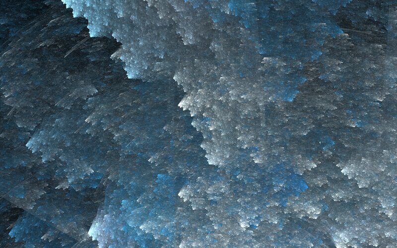 Blue Fractal Pattern — Cold