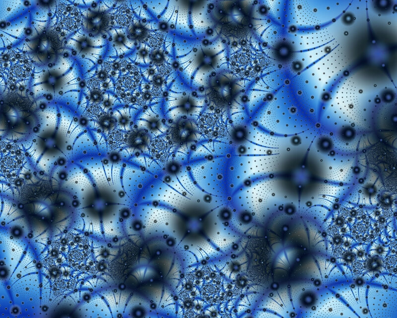 Blue Fractal Pattern — Complex