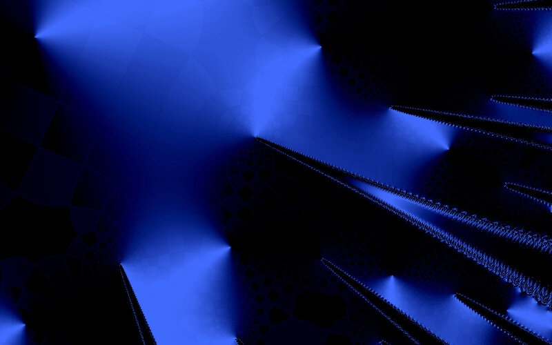 Blue Fractal Pattern — Dark, Abstract