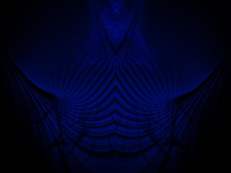 Blue Fractal Pattern — Dark