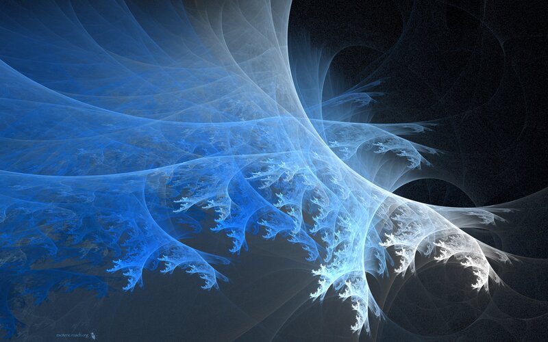 Blue Fractal Pattern — Ethereal, Abstract, Light
