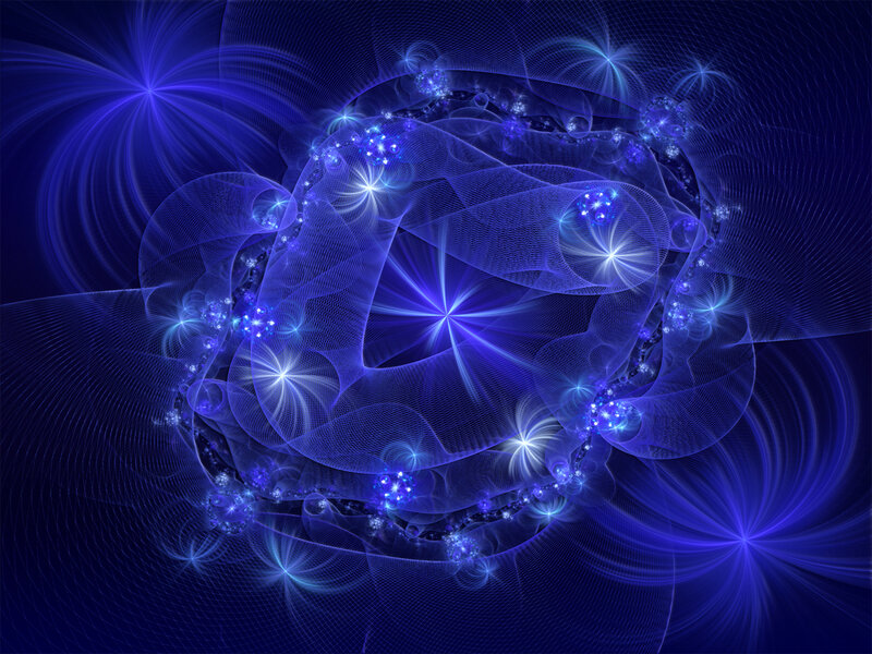 Blue Fractal Pattern — Ethereal, Abstract