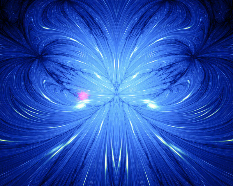 Blue Fractal Pattern — Hypnotic, Abstract, Light