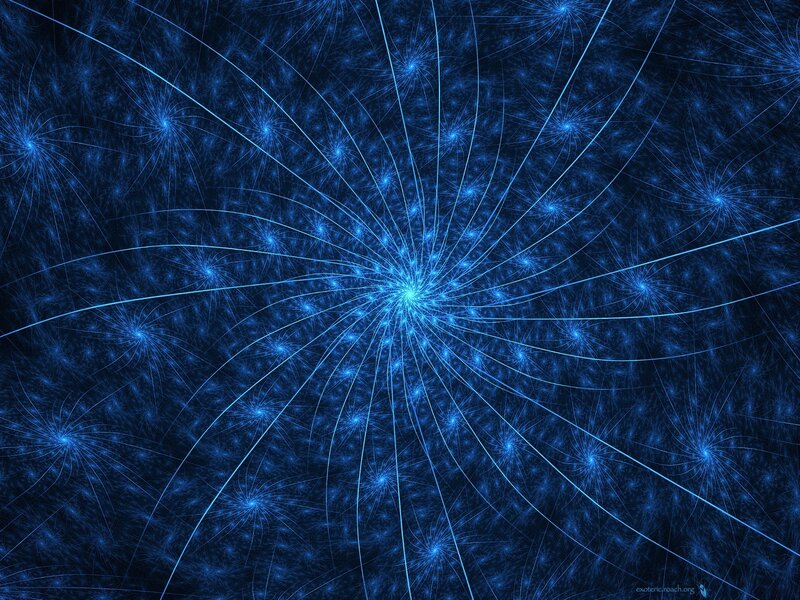 Blue Fractal Pattern — Hypnotic, Abstract, Lines, Spiral