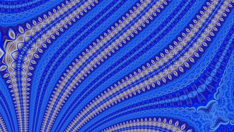 Blue Fractal Pattern — Hypnotic, Abstract, Patterns