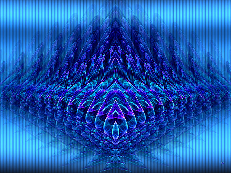 Blue Fractal Pattern — Hypnotic, Abstract