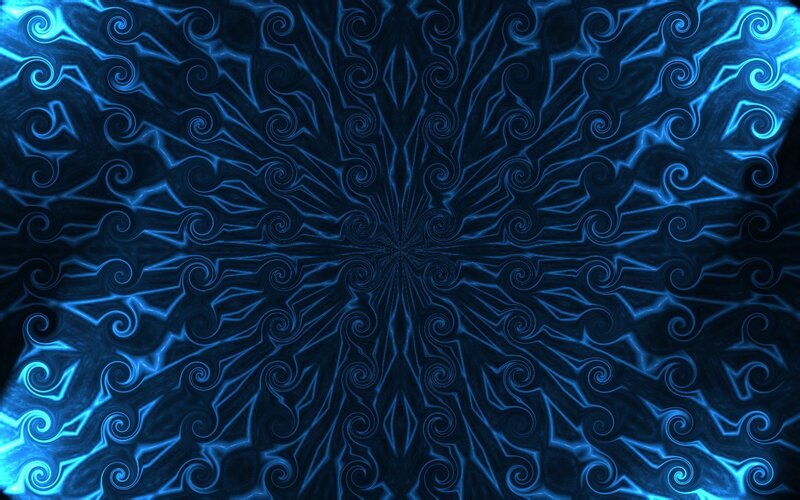 Blue Fractal Pattern — Hypnotic, Digital Art, Swirls
