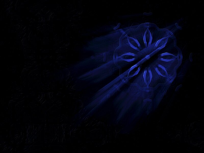 Blue Fractal Pattern — Mysterious, Digital Art