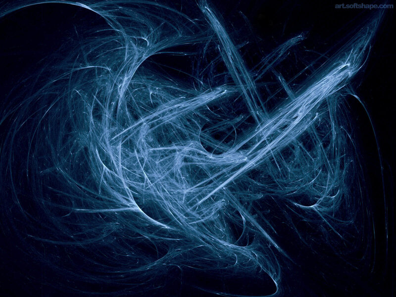 Blue Fractal Pattern — Mysterious