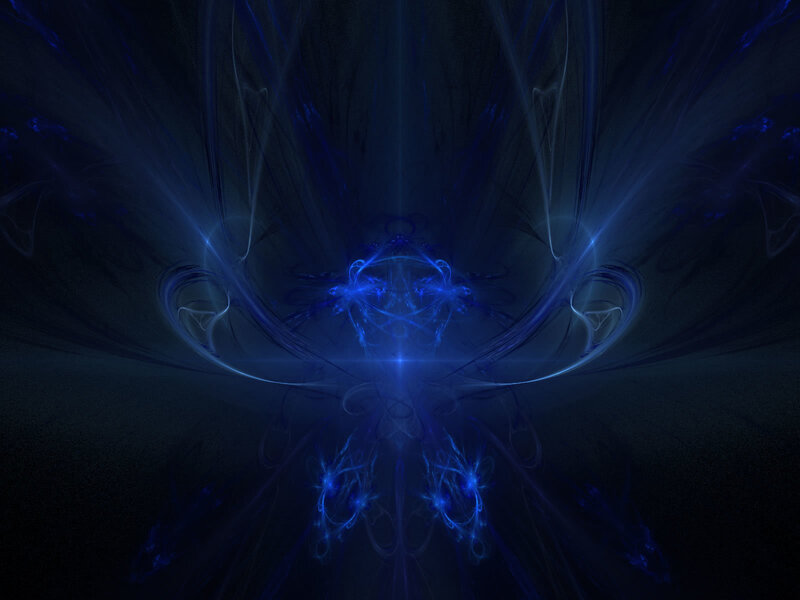 Blue Fractal Pattern — Mystical, Abstract, Light