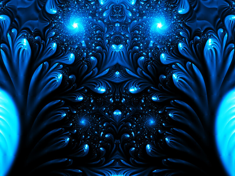 Blue Fractal Pattern — Mystical, Abstract