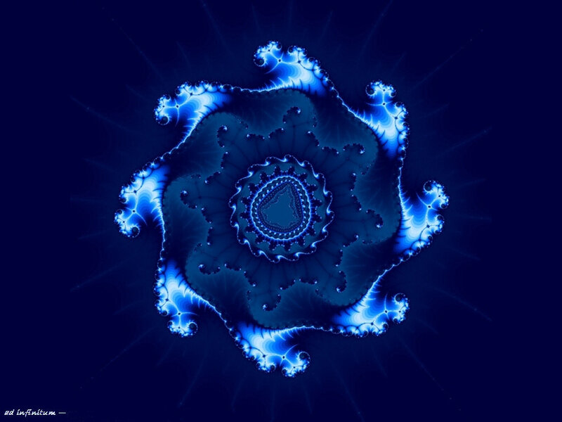 Blue Fractal Pattern — Mystical