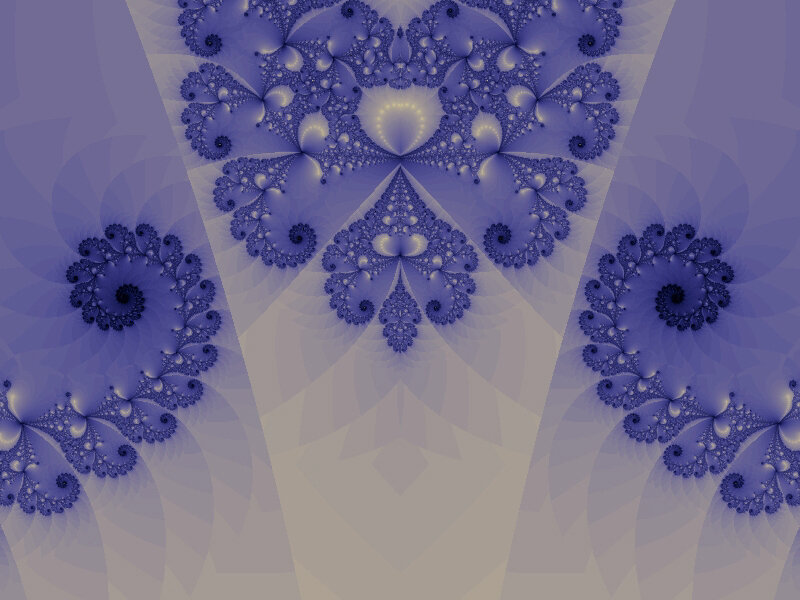 Blue Fractal Pattern — Purple