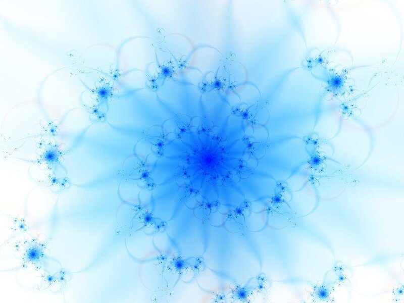 Blue Fractal Pattern — Serene, Abstract, Spiral