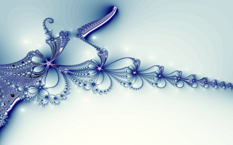 Blue Fractal Pattern — Serene