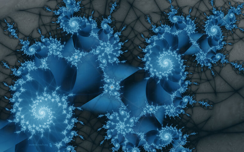 blue fractal patterns