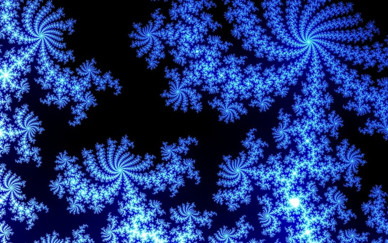 blue fractal patterns