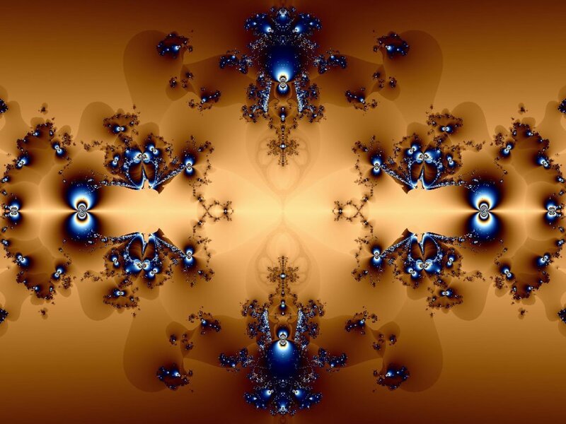 Blue Fractal Patterns — Brown