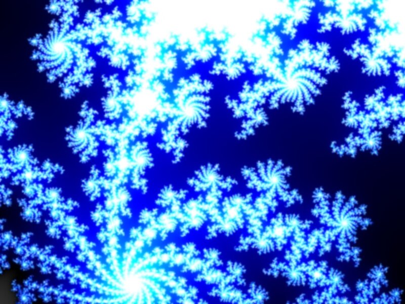 Blue Fractal Patterns — Calm, Abstract, Spiral