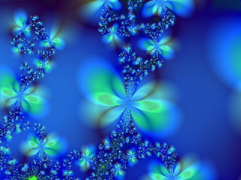 Blue Fractal Patterns — Calm