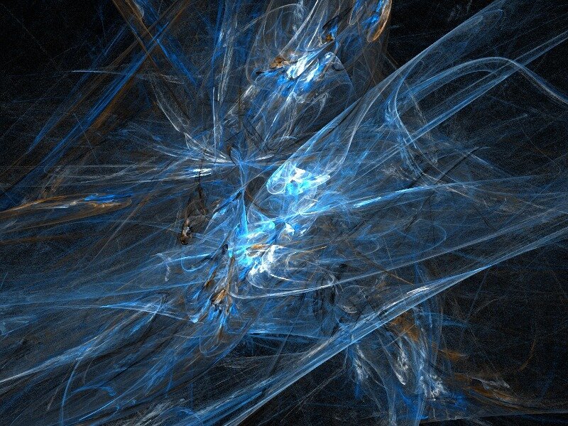 Blue Fractal Patterns — Ethereal, Abstract