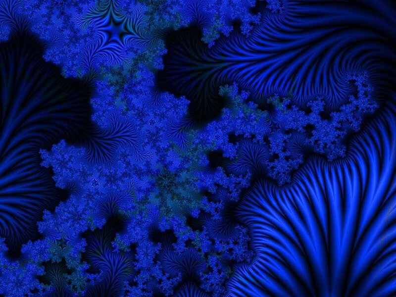 Blue Fractal Patterns — Hypnotic, Abstract, Fractals