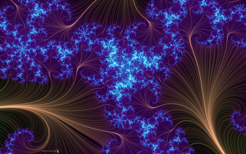 Blue Fractal Patterns — Hypnotic, Digital Art, Fractals