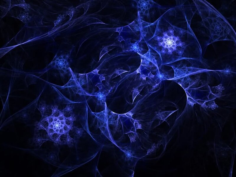 Blue Fractal Patterns — Mystical, Digital Art, Fractals