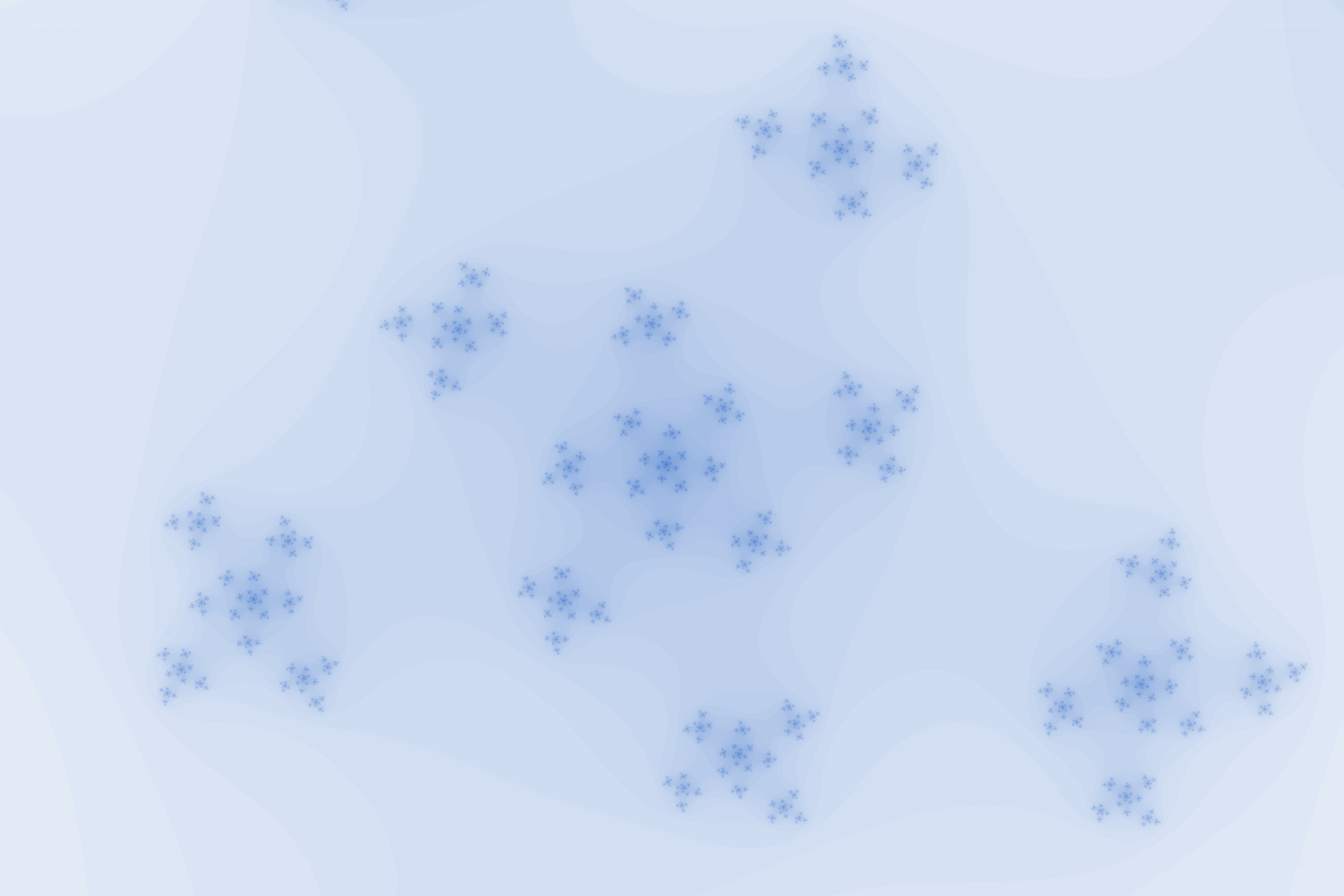 blue fractal patterns on white
