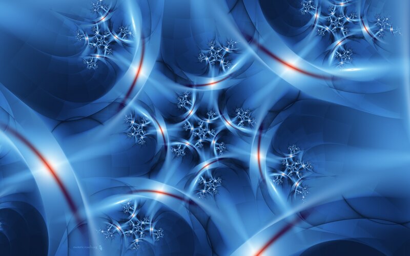 Blue Fractal Patterns — Serene, Digital Art, Fractals