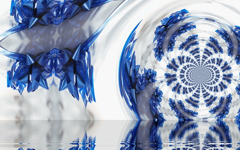 Blue Fractal Ribbons