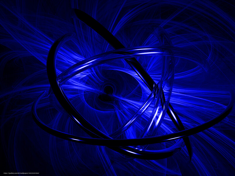 Blue Fractal Rings — Dramatic
