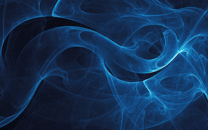 Blue Fractal Smoke Patterns