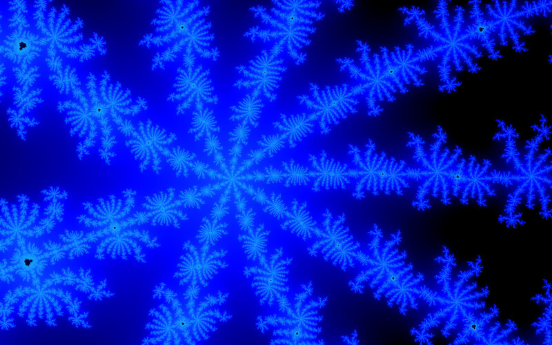 blue fractal snowflake pattern