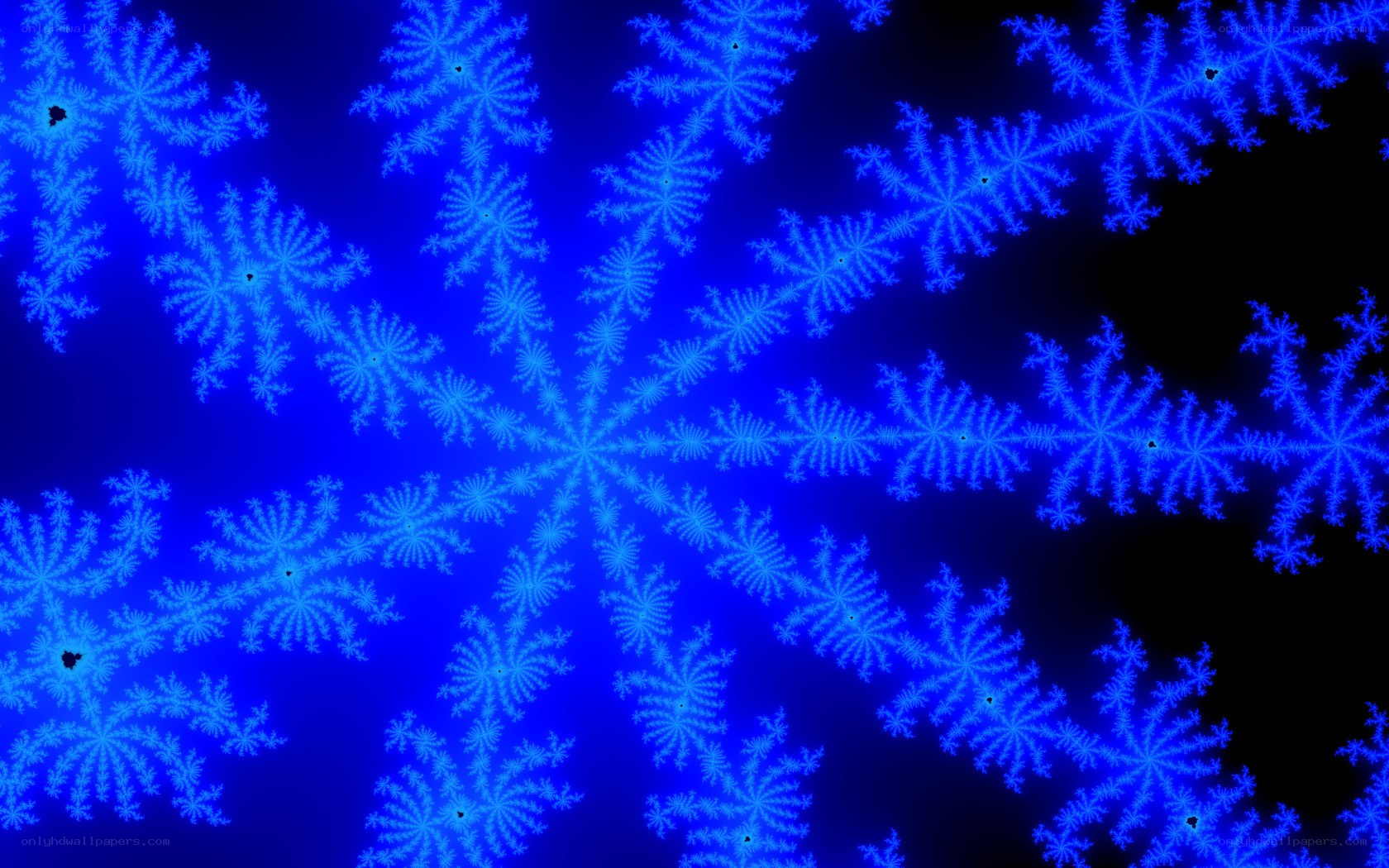 blue fractal snowflake pattern