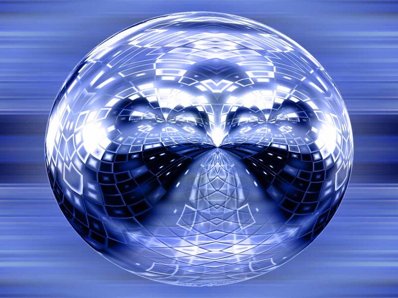 blue fractal sphere