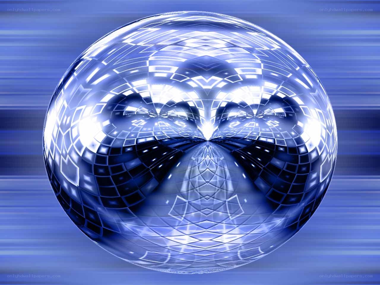 blue fractal sphere