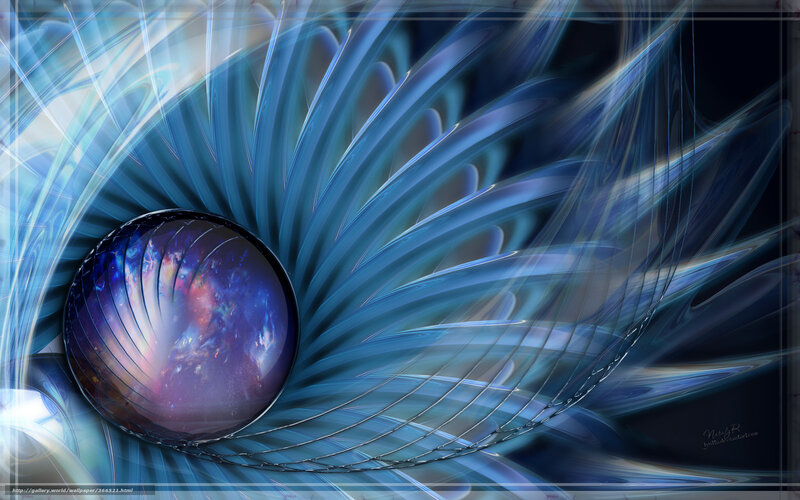 Blue Fractal Sphere — Abstract