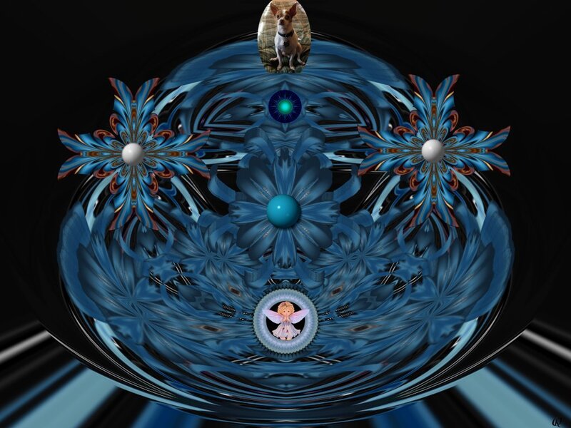 Blue Fractal Sphere — Mystical
